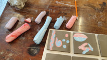 Load image into Gallery viewer, May 2025: Design and make your own ceramic coasters or decorative tiles with contemporary Mediterranean-inspired techniques