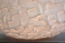 Load image into Gallery viewer, Handcarved white bowl made from stoneware bone china with real gold finish, ring dish