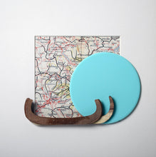 Load image into Gallery viewer, Square white box frame with vintage Italian map (mixed media). ''The Italian Job''.