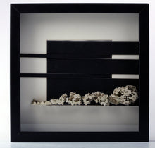 Load image into Gallery viewer, Square black box frame with ceramic.''Giants Causeway''