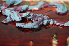 Load image into Gallery viewer, Mixed media art. Canvas with old comics, baroque style stoneware porcelain and resin