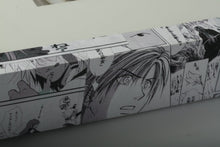 Load image into Gallery viewer, Square box frame covered with asian comics and porcelaneous stonewear wreath within. ''Maypole''