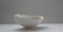 Load image into Gallery viewer, Big walnut shells from stoneware fine bone china and real gold - ring dish - ring holder