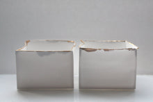 Load image into Gallery viewer, Big snow white cube made from English fine bone china and real gold rims - geometric decor