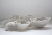 Load image into Gallery viewer, Walnut shells made from stoneware fine bone china with a mother of pearl interior - iridescent
