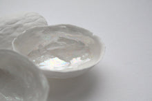 Load image into Gallery viewer, Walnut shells made from stoneware fine bone china with a mother of pearl interior - iridescent
