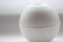 Load image into Gallery viewer, Bud vase. White spheres made from fine bone china with a hint of mother of pearl on the top half