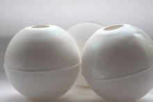 Load image into Gallery viewer, Bud vase. White spheres made from fine bone china with a hint of mother of pearl on the top half