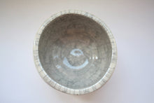 Load image into Gallery viewer, Round bowl. Small earthenware vessel handthrown with an aged look and embossed royal crowns