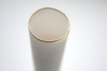Load image into Gallery viewer, Thin tall tube vase made out of stoneware English fine bone china and real gold