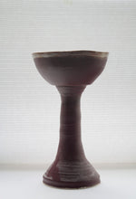 Load image into Gallery viewer, Greek inspired handmade tall vessel with shades of burgundy