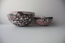 Load image into Gallery viewer, English fine bone china stoneware bowl with a unique textured surface in 2 sizes. Amoeba bowl No1.