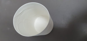 Cylindrical shaped vase made from English fine bone china - geometric decor