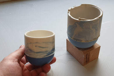 February 2024: Create your own marbled stoneware vessels
