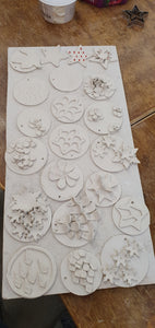 November 2023: Design and create unique porcelain Christmas decorations.