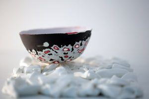 English fine bone china stoneware bowl with a unique textured surface.