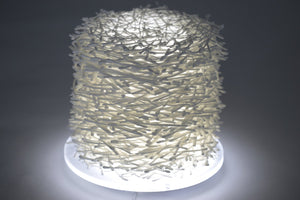 Design Light with porcelain strands - unique lighting - housewares lighting