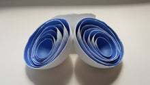 Load image into Gallery viewer, Set of 7 stoneware fine bone china nesting bowls in blue and white.