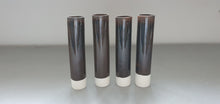 Load image into Gallery viewer, Decorative thin tall mini vase made out of stoneware porcelain with glossy brown glaze - bud vase limited edition