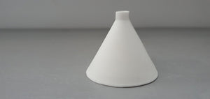 Small bud vase. English fine bone china micro vase in a very unusual shape. Geometric decor.