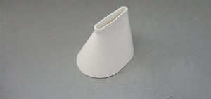 Small bud vase. English fine bone china micro vase in a very unusual shape. Geometric decor.