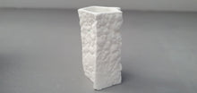 Load image into Gallery viewer, Small bud vase. English fine bone china micro vase with a very unusual texture. Organic texture decor.