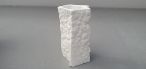 Small bud vase. English fine bone china micro vase with a very unusual texture. Organic texture decor.