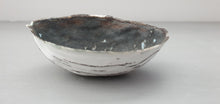 Load image into Gallery viewer, Big walnut shells from white stoneware fine bone china with a unique pattern in the exterior and black interior - ring dish - ring holder