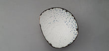 Load image into Gallery viewer, Ring dish. Stoneware English fine bone china vessel with a touch of blue.