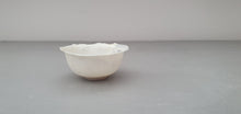 Load image into Gallery viewer, Miniature white vessel with glossy glaze interior made from English fine bone china - one off
