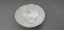 Load image into Gallery viewer, Stoneware English fine bone china vessel with mother of pearl luster interior - iridescent - rainbow