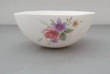 Load image into Gallery viewer, Porcelain white bowl. Stoneware fine bone china bowl with a vintage flower illustration - illustrated ceramics - ring dish - ring holder
