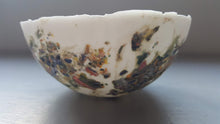 Load image into Gallery viewer, Porcelain vessel. Fine bone china small stoneware vessel with colourful accents. one off piece