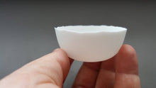 Load image into Gallery viewer, Minimal small snow white round cup made from English fine bone china with flat bottom. candle holder, tealight holder