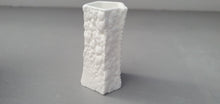 Load image into Gallery viewer, Small bud vase. English fine bone china micro vase with a very unusual texture. Organic texture decor.