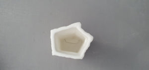 Small bud vase. English fine bone china micro vase with a very unusual texture. Organic texture decor.