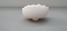 Load image into Gallery viewer, Small snow white vessel with serrated rims made from English fine bone china - limited edition