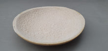 Load image into Gallery viewer, Miniature stoneware dish with a unique textured surface. in light brown clay and dusty pink interior.