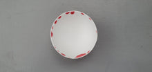 Load image into Gallery viewer, Small snow white vessel with red enamel made from English fine bone china - one of a kind