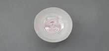 Load image into Gallery viewer, Stoneware English fine bone china vessel with mother of pearl luster interior and pink - iridescent - rainbow