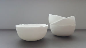 Minimal small snow white round cup made from English fine bone china with flat bottom. candle holder, tealight holder