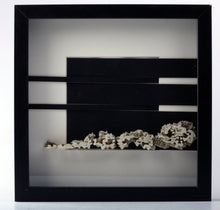 Load image into Gallery viewer, Square black box frame with ceramic.&#39;&#39;Giants Causeway&#39;&#39;