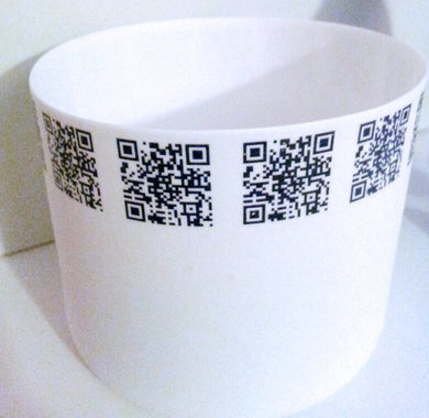 Stoneware English fine bone china round vessel & QR code ceramic transfer