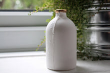 Load image into Gallery viewer, English fine bone china medium bottle with real gold - apothecary bottle - bud vase