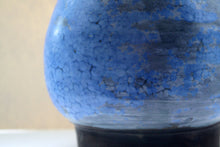 Load image into Gallery viewer, Round stoneware bowl with blue and grey glaze