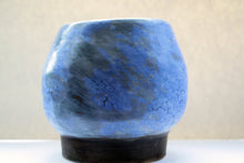 Load image into Gallery viewer, Round stoneware bowl with blue and grey glaze