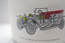 Load image into Gallery viewer, Car on a vase. English fine bone china stoneware, small vase, bowl with vintage car illustration