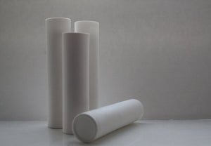 Tube vase made out of stoneware English fine bone china - bud vase