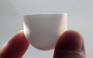 Miniature white bowl in stoneware, fine bone china