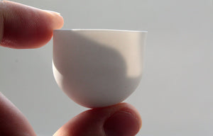 Miniature white bowl in stoneware, fine bone china